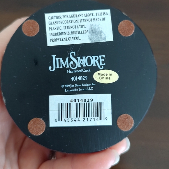 Jim Shore Heartwood Creek 2009 Black Cat Pumpkin Halloween Spooky Snow Globe - Picture 7 of 8